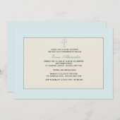 Blaue religiöse Einladung (Vorne/Hinten)