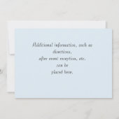 Blaue religiöse Foto-Karte Einladung (Rückseite)