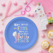 Blaue religiöse Ostern-Tabellen-Dekorationen Pappteller (Party)