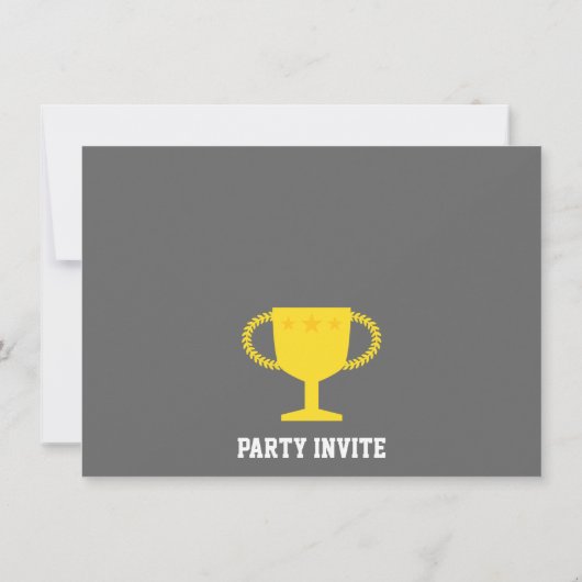 Blaue Rennen-Auto-Kindergeburtstag-Party Einladung (Rückseite)