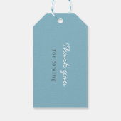 Blaue Rennwagen Geburtstag Geschenkanhänger (Rückseite)