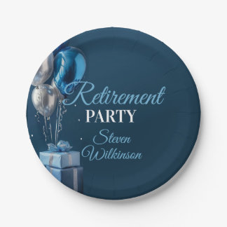 Blaue Rente-Party-Ballon-Geschenke Pappteller