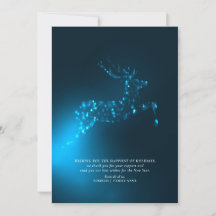 Blaue Rentiere Elegante Geschäftliche Weihnachtsgr
