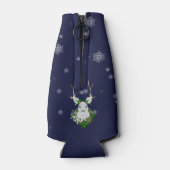 Blaue Rentierflasche Cooler Flaschenkühler (Rückseite)