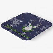 Blaue Rentierpapierplatte Pappteller (Gewinkelt)