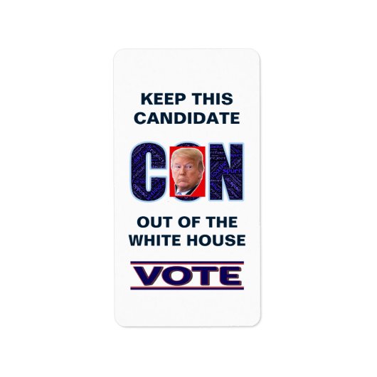 Blaue Residenz 2024 Präsidentenwahlzeichen Adressaufkleber (Vorne)