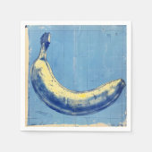 Blaue Retro-Banane Serviette (Vorderseite)