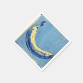 Blaue Retro-Banane Serviette (Ecke)