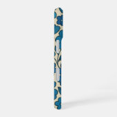 Blaue Retro-Blumen-iPhone-Hülle Slim iPhone 16 Hülle (Rechte Seite)