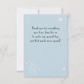 Blaue Retro Hochzeits-Tänzer danken Ihnen Dankeskarte (Rückseite)