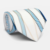 Blaue Retro-Streifen-Krawatte Krawatte (Gerollt)