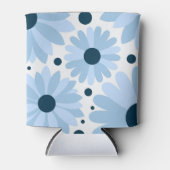 Blaue Retrofarben und dunkelblaue Punkte Dosenkühler (Vorderseite)