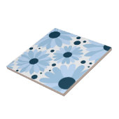 Blaue Retrofarben und dunkelblaue Punkte Fliese (Seite)