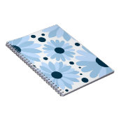 Blaue Retrofarben und dunkelblaue Punkte Notizblock (Rechte Seite)