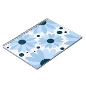 Blaue Retrofarben und dunkelblaue Punkte Notizblock (Linke Seite)