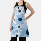 Blaue Retrofarben und dunkelblaue Punkte Schürze (InSitu)