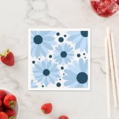 Blaue Retrofarben und dunkelblaue Punkte Serviette (Beispiel)