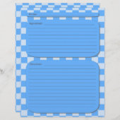 Blaue Rezeptseite (Vorne/Hinten)