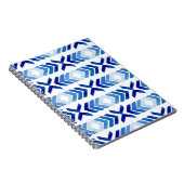Blaue Rhombus-Pfeile Wasserfarbmuster Notizblock (Rechte Seite)