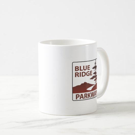Blaue Ridge-Allee-Landstraßen-Autoreise Kaffeetasse (VorderseiteRechts)