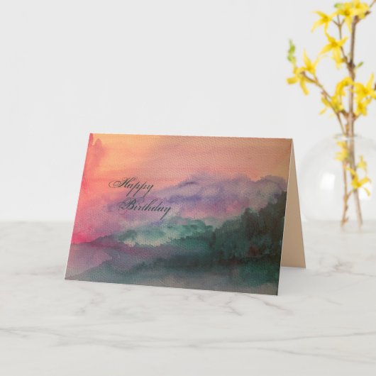 Blaue Ridge-Berge Falten Grußkarte Karte (Gelbe Blume)