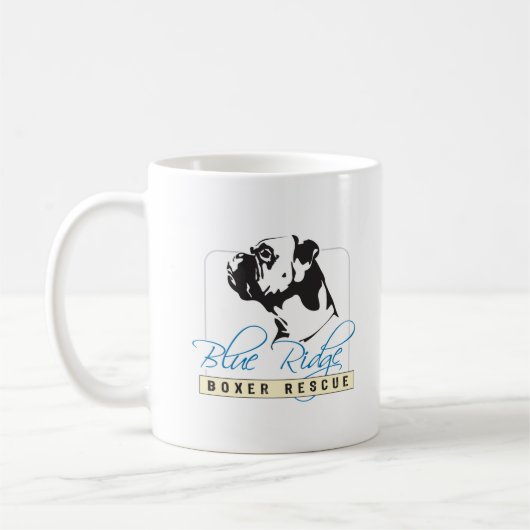 Blaue Ridge-Boxer-Rettung Kaffeetasse (Links)