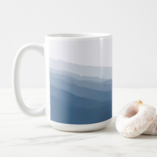 Blaue Ridge Mountains Originalkunstwerke Kaffeetasse (Mit Donut)