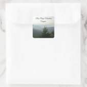 Blaue Ridge Mountains, Virginia Quadratischer Aufkleber (Tasche)