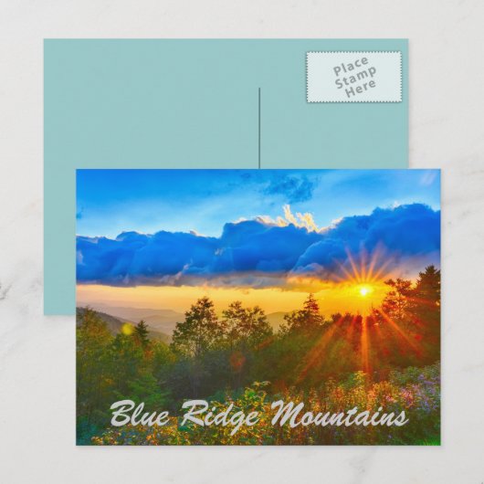 Blaue Ridge Postkarte (Vorne/Hinten)