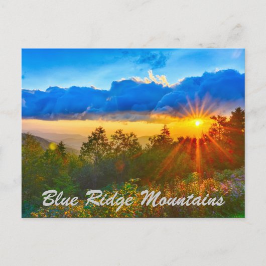Blaue Ridge Postkarte (Vorderseite)
