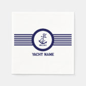 Blaue Riesenankerstreifen Serviette (Vorderseite)