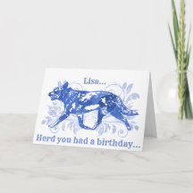 Blaue Rinder Hund Belated Birthday