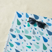 Blaue Rindropfen-Monogramm Strandtuch (Beispiel)