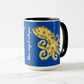 Blaue Ringelbesen-Tasse Tasse (VorderseiteRechts)