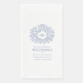 Blaue Ringelblume, Mono Art Hochzeit Serviette (Vorderseite)