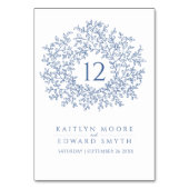 Blaue Ringelblume Tischnummer (Rückseite)