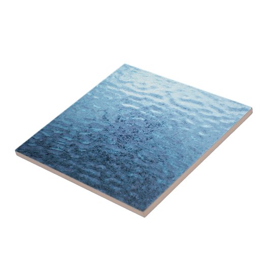 Blaue Risseiskachel Fliese (Seite)