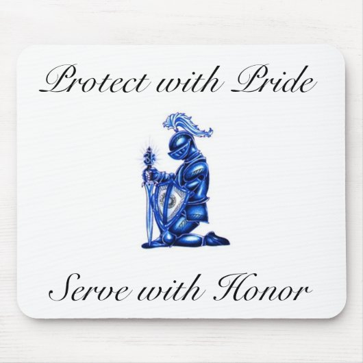 Blaue RitterMausunterlagen Mousepad (Vorne)