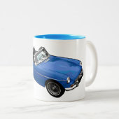 Blaue Roadster-Tasse Zweifarbige Tasse (VorderseiteRechts)