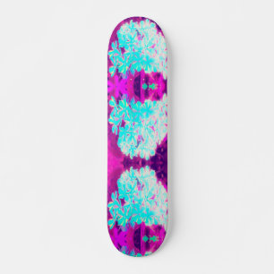 Blaue Robin-Ei-Phloxblumen mit Pfefferminz-Drehung Skateboard