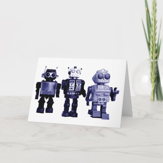 blaue Roboter Karte (Vorderseite)