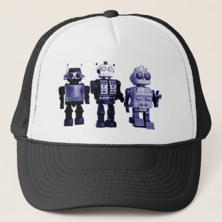 blaue Roboter-Mütze Truckerkappe