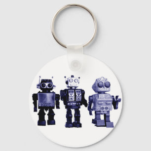 blaue Roboter Schlüsselanhänger