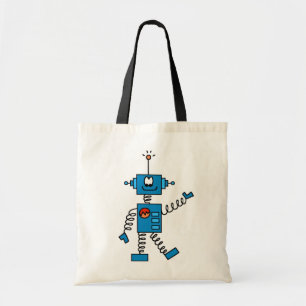 Blaue Roboter-T-Shirts und Geschenke Tragetasche