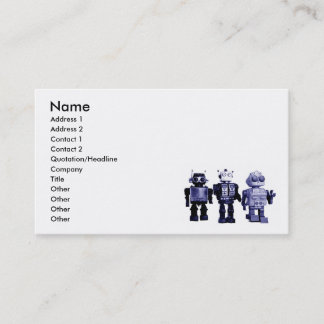 blaue Roboter Visitenkarte