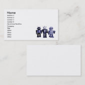 blaue Roboter-Visitenkarte Visitenkarte (Vorne/Hinten)