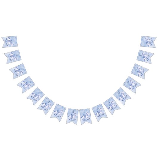 Blaue Rockhorn-Jagdflagge Wimpelkette (Alle)