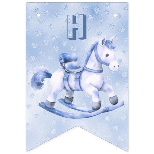 Blaue Rockhorn-Jagdflagge Wimpelkette (Zweite Fahne)