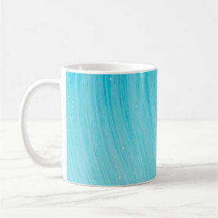 Blaue Röhrenwelle Kühles Türkiswasser Kaffeetasse