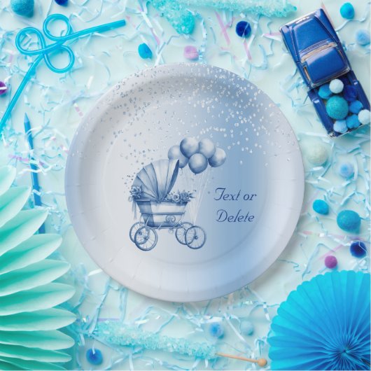 Blaue Rollenpapierplatte Pappteller (Party)